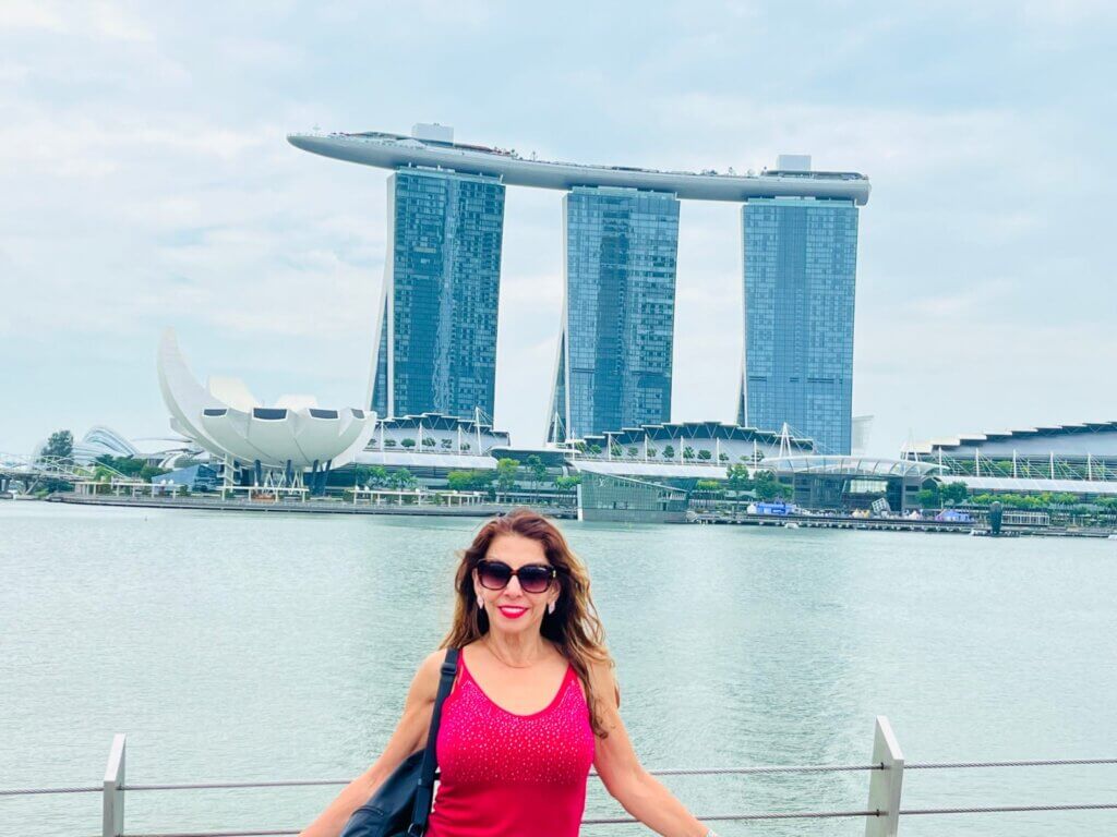 Amira Mor overlooking Marina Bay in Singapore